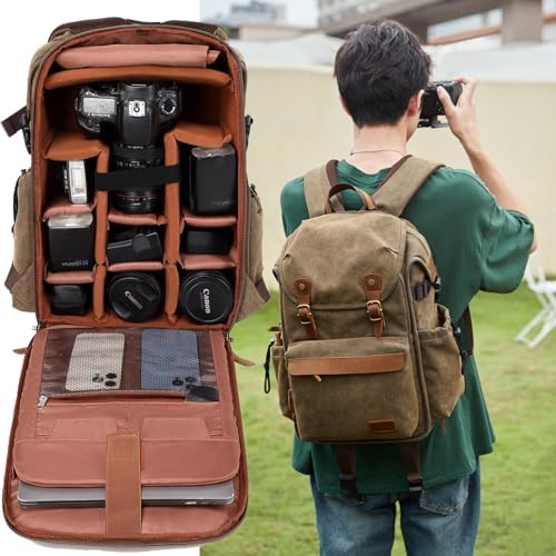 Tuceng premium photography bag base view with adjustable tripod holding straps secured