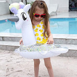 Side profile of Cicitoywo inflatable unicorn swimming ring