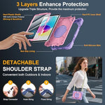 Ubearkk rugged shockproof cover showing the multi-angle folding handle adjusted for comfortable typing position.