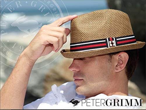 Peter Grimm Men's Depp Fedora Natural/Small/Medium AD - Image 7
