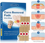 Close up of an open RexezGuardz foot care plaster showing the red medicated center ring and protective cushion.