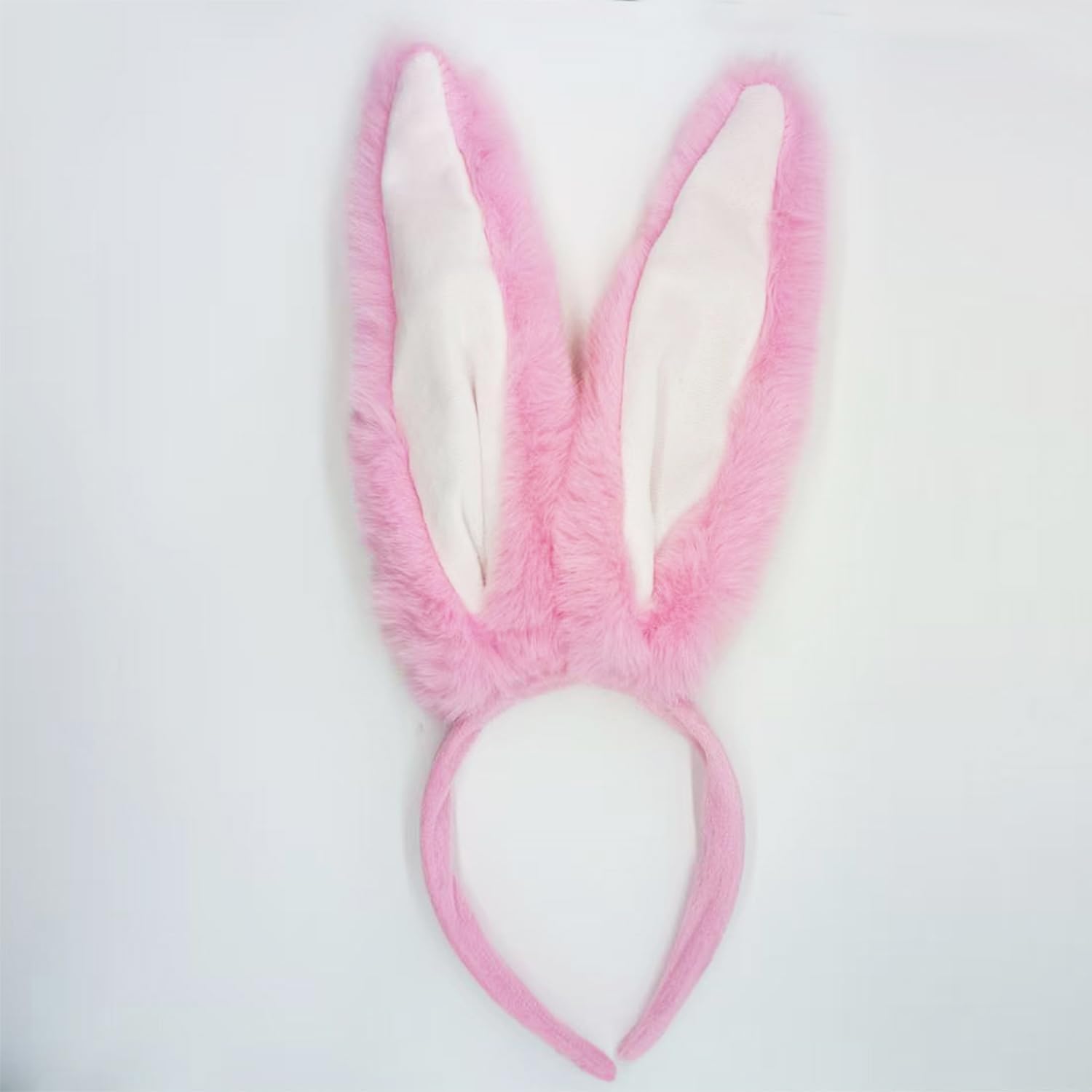 JESHVA plush bunny ears headband front view for costume styling