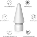 SIXFU 4 pack white Apple Pencil replacement tips storage box