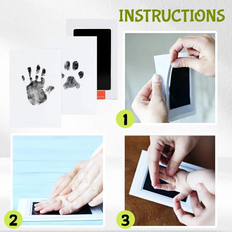 Dog paw impression captured clearly on a white keepsake card