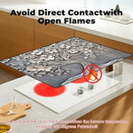 Electric stove protected by BSFHH glass cover in a modern kitchen
