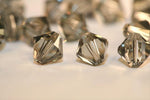 Close up view of crystal bead multi-faceted cut