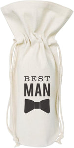 The Cotton & Canvas Co. Eat, Drink and Be Married Wine Bag, Bottle Cover, Bridal Party Gift and Wedding Gift Bag - Image 11