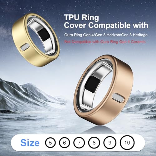 Demonstration of a smart ring charging directly on its dock with the protective cover remaining on.