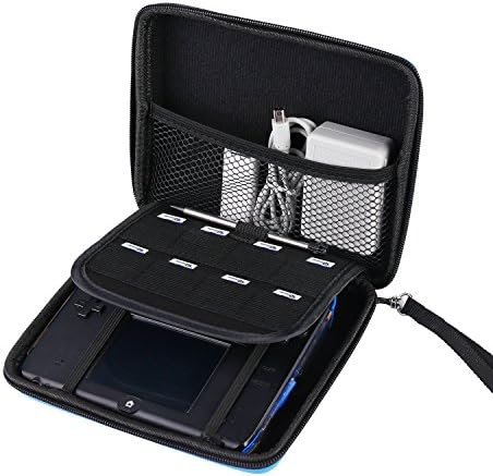 Open view of Akwox 2DS case showing 8 game cartridge slots