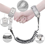 Detail of reflective tape on toddler safety leash