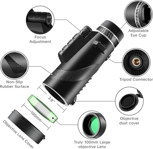 ASxmhGo high definition monocular attached to the upgraded sturdy tripod stand.
