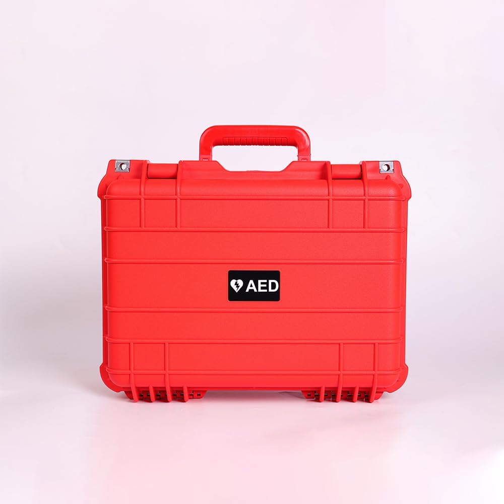 One Beat Medical Waterproof AED Case - Watertight Storage Case For Storage In Tough Environments - Compatible with Philips Onsite & Philips FRX - (Red) - Image 1