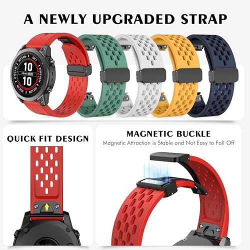 ISABAKE breathable red sport strap with perforated air holes layout