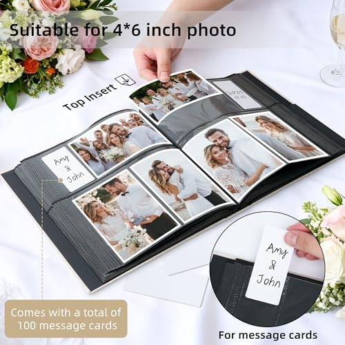 Vienrose linen photobook open page view displaying the horizontal pocket arrangement for images