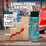 Side profile of CorrosionX Heavy Duty rust protection spray