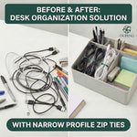 Multi purpose 8 inch green plastic wire ties organizing computer cords