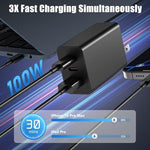 Chcela fast charging wall plug showcasing dual USB C and single USB A interfaces