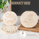 Open baby teeth storage box with 21 compartments