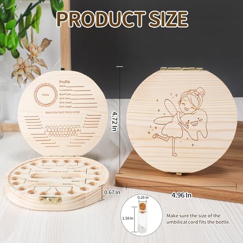 Open baby teeth storage box with 21 compartments