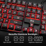 Side profile of Rii RK100 office and gaming keyboard