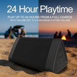 Black OontZ Angle 3 wireless speaker outdoor setting
