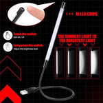 Close up of the touch switch sensor on the head of the light emitting diode reading lamp