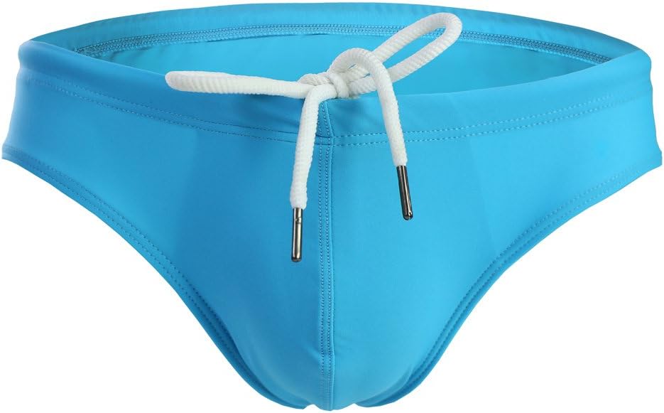 Mens Solid Swim Briefs Drawstring Bikini Sport Swimsuit - Image 10