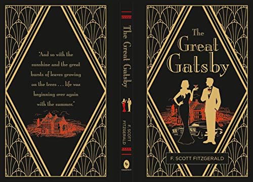 The Great Gatsby by F Scott Fitzgerald hardcover spine and premium binding