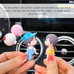 Resin cartoon couple home and office desk decor