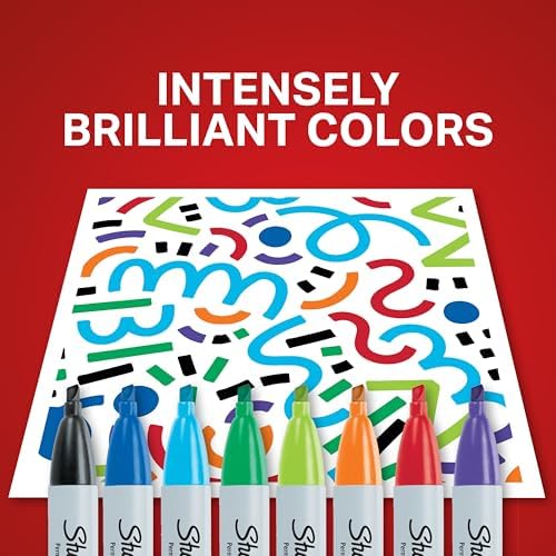 Sharpie marker set assorted color swatches