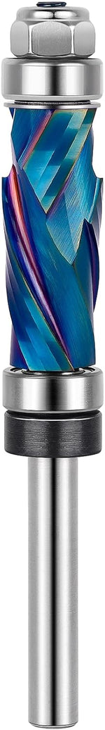 SpeTool Trim Router Bit with Top&Bottom Bearing 1/4 Shank 1/2 Cutting Dia | Carbide Compression Flush Router Bit, Pattern Template Flush Cut Router Bit for Woodworking Trimming - Image 10
