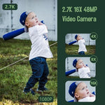 Seree digital video camera side profile showing rotating LCD screen
