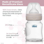 Chicco Well-Being Glass Feeding Bottle (120ml, Slow Flow) Neutral - Image 5
