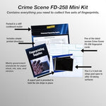 Close up of Crime Scene single use ink strips peeling open on a table