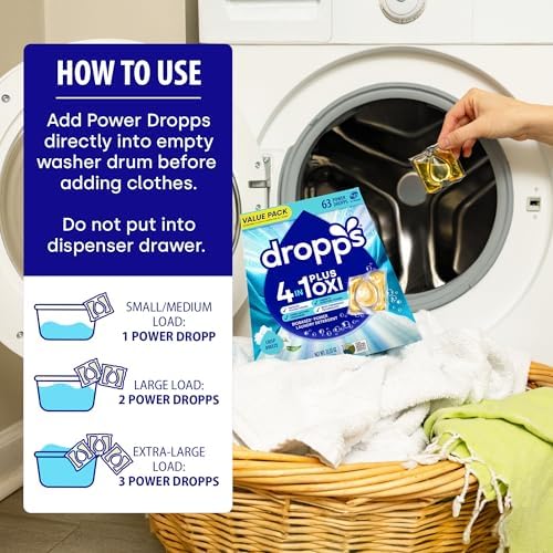 Dropps biobased stain and odor remover pods for high-efficiency washing machines