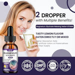 Premium liquid magnesium glycinate 500 Milligram dropper bottle closeup