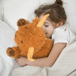 Wepop highland cattle stuffed animal showing detailed long horns
