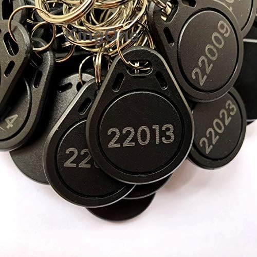 Durable commercial proximity key fobs for ISOProx readers attached to a standard split keyring