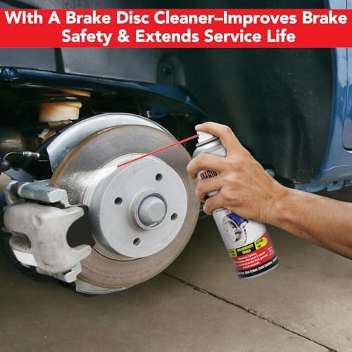 Automotive brake disc cleaning with Aeropak spray