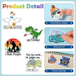 Waterproof PVC meme decals featuring witty captions and illustrations