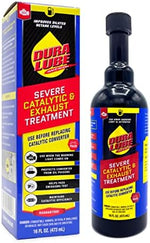 Back label of Dura Lube severe catalytic treatment illustrating universal fit directions and usage ratios.