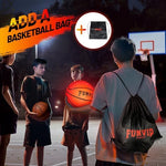 Funvip glow in the dark basketball bouncing on court