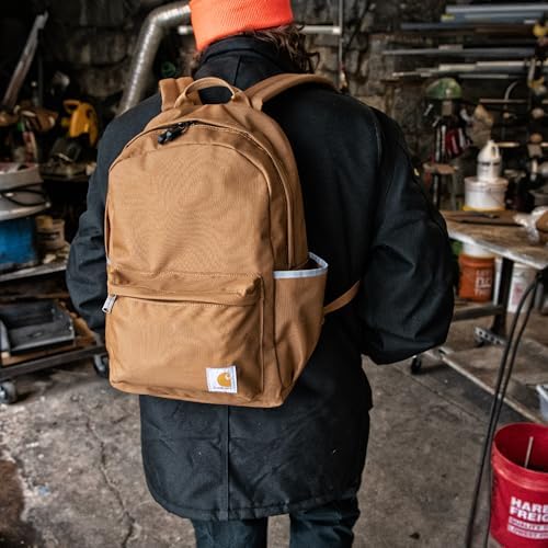 Carhartt everyday commute gear close up view of reflective zipper pulls and water repellent fabric