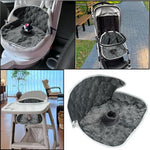 Two grey Lynmark piddle pads for baby and toddler seats