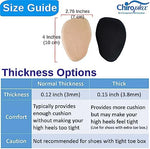 Close up of beige suede leather surface on Chiroplax forefoot pads