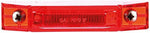 Truck-Lite red rectangular LED marker clearance lamp front view displaying single diode technology.