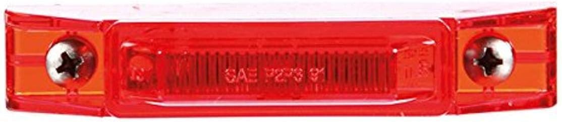 Truck-Lite red rectangular LED marker clearance lamp front view displaying single diode technology.
