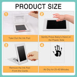 Dog paw print being created using a mess free inkless stamping pad on archival paper.