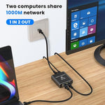 High speed 1000Mbps ethernet splitter with USB cable