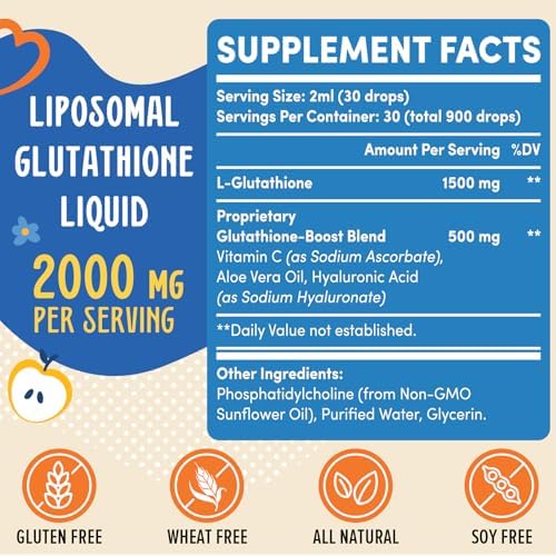 Prunucis glutathione liquid supplement bottle with dropper